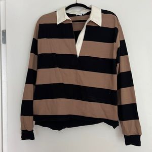 Good American rugby striped shirt. Good American sizing 1/2